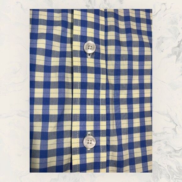 UNTUCKit Blue Yellow Long Sleeve Cotton Button Down Men’s Size XXL - Picture 2 of 6